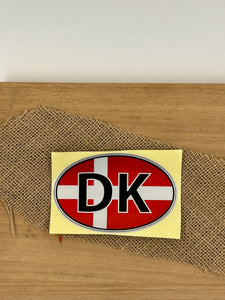 Denmark DK Mini Car Decal Red