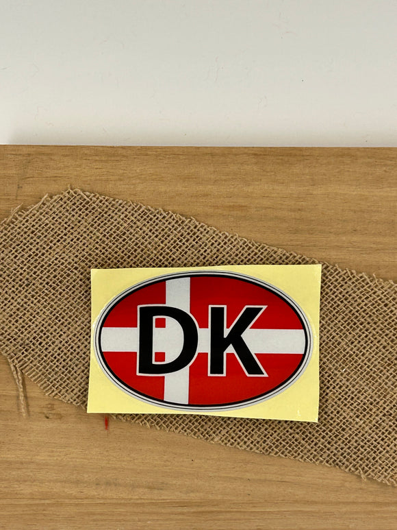 Denmark DK Mini Car Decal Red