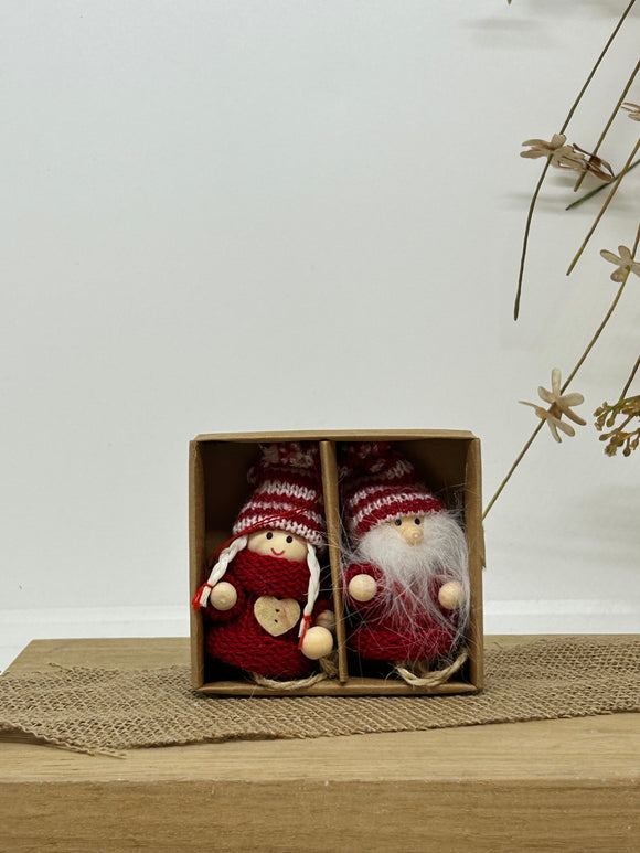 Santa Pair - Red