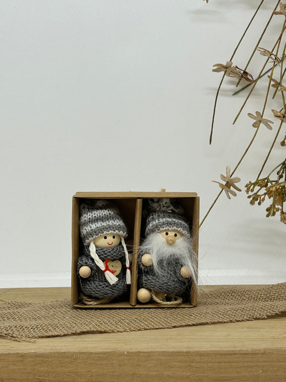 Santa Pair - Grey
