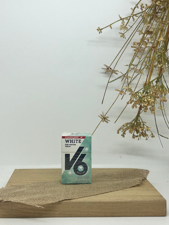 V6 White Spearmint Chewing Gum - Sugar Free