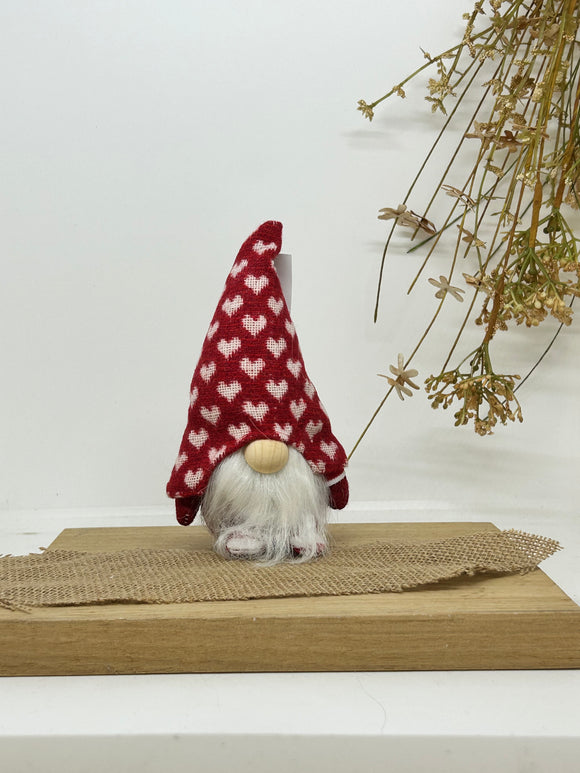 Pixi Red and White Heart Hat