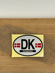 Denmark DK Mini Car Decal White