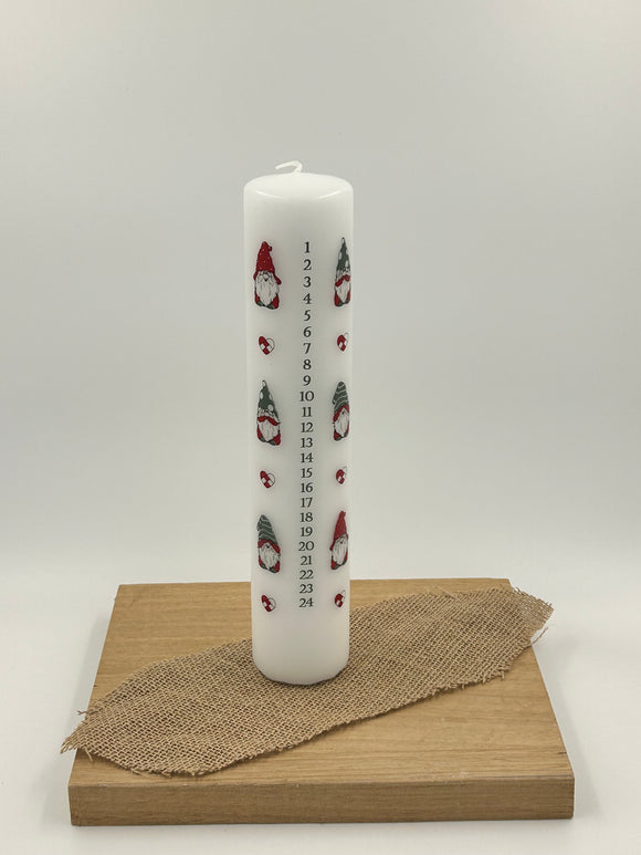 Calendar Candle Santa Petit