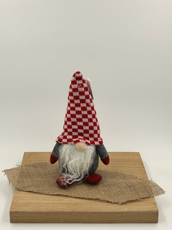 Nisse - Felt Gnome Checkered Hat